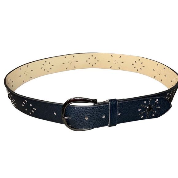 Hollywood Vegan Leather Studded Belt - Bid Now = Discounted Shipping - Picture 10 of 10